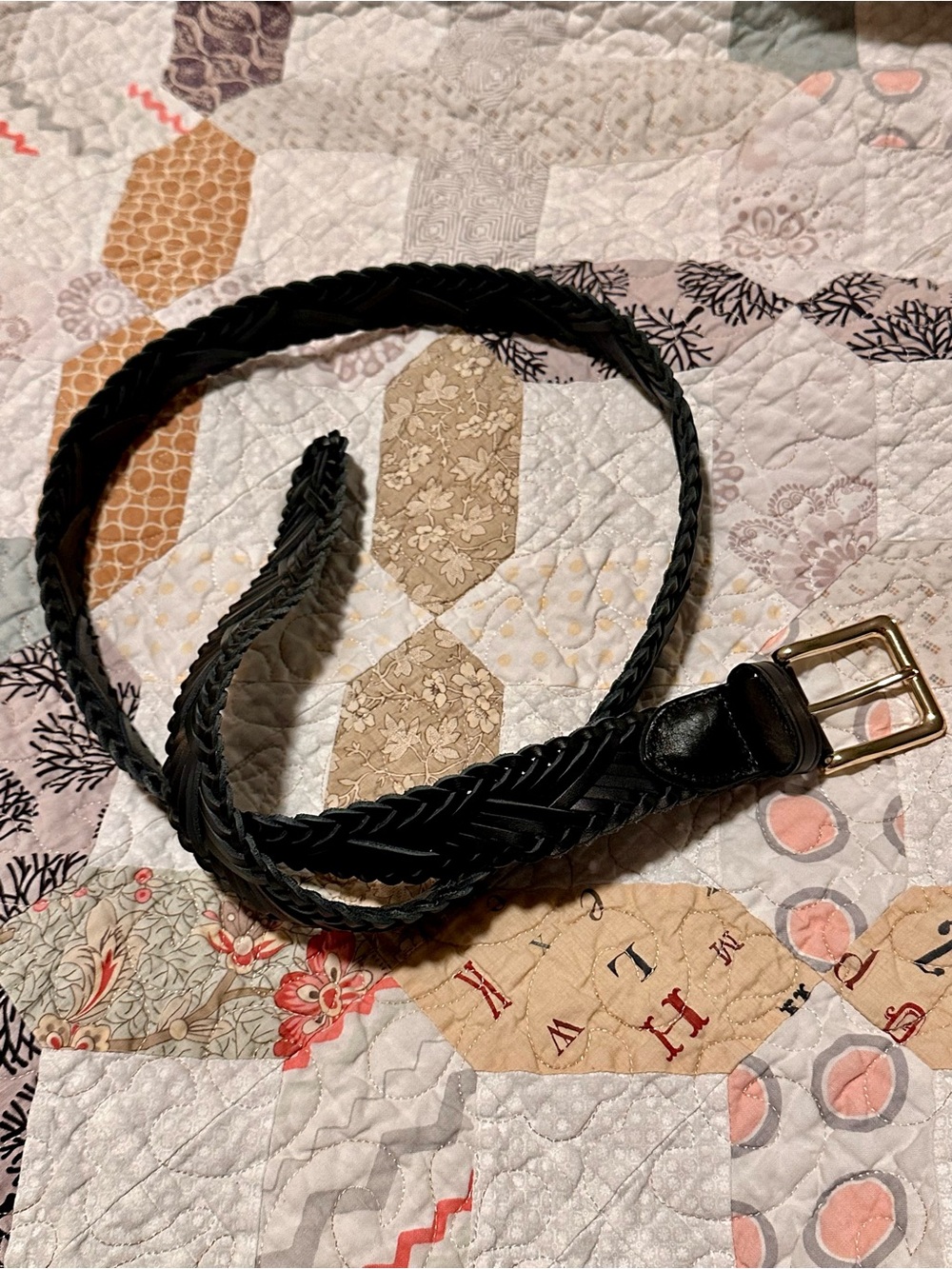 Jcrew Black Braided Leather Belt - M/L